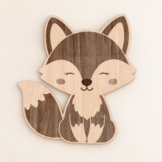 Renard en bois - Décoration murale