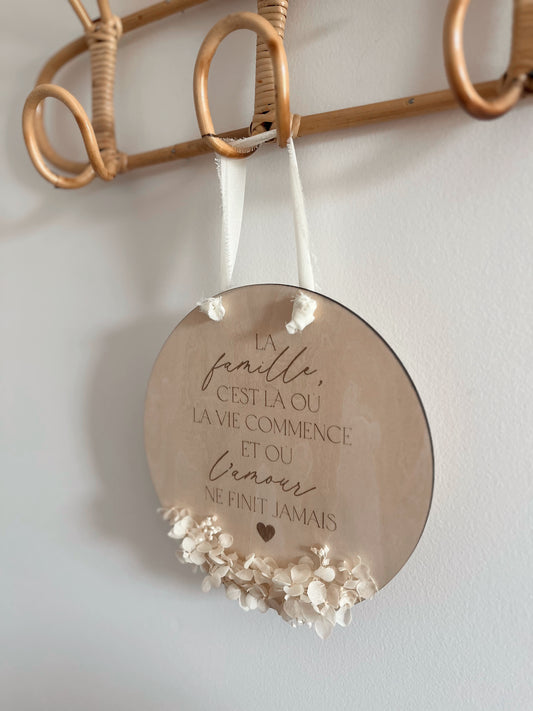 Panneau bonheur en famille