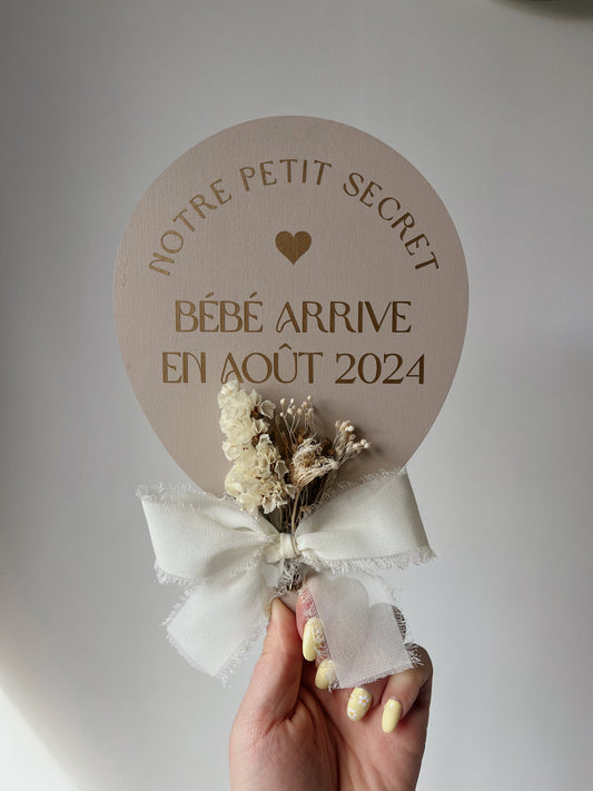 Ballon en bois annonce grossesse