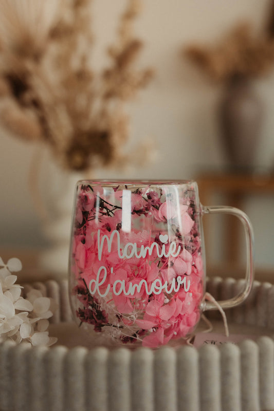 Tasse fleurie - Personnalisation au choix
