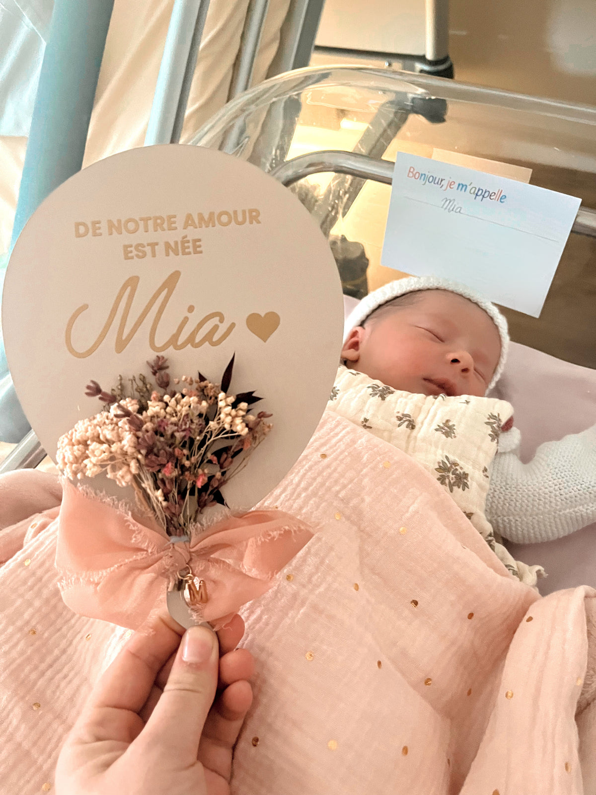 Ballon en bois annonce naissance