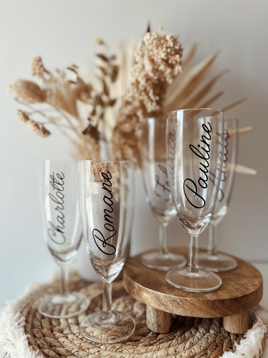 Flûte à champagne personnalisée - Prénom