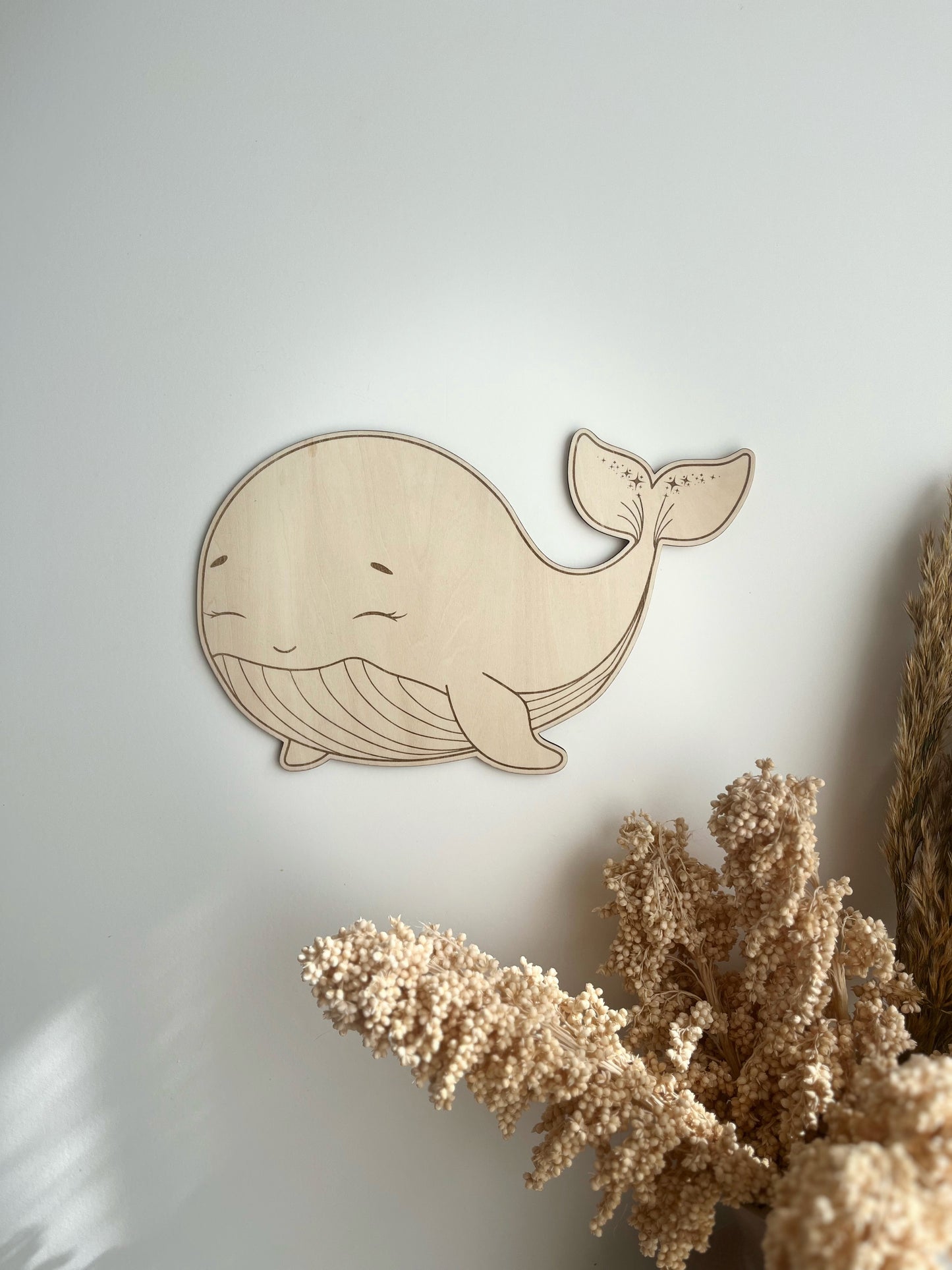 Baleine en bois - Décoration murale