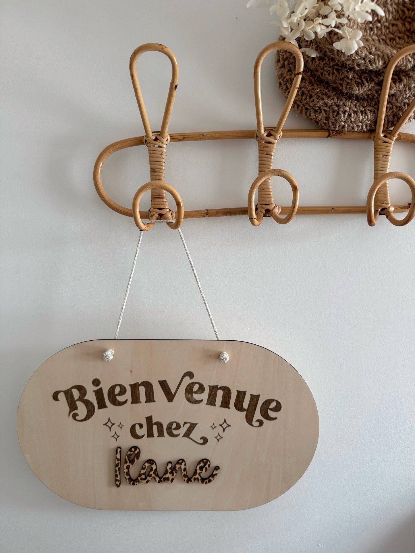 Pancarte de bienvenue cabane ou chambre d'enfant