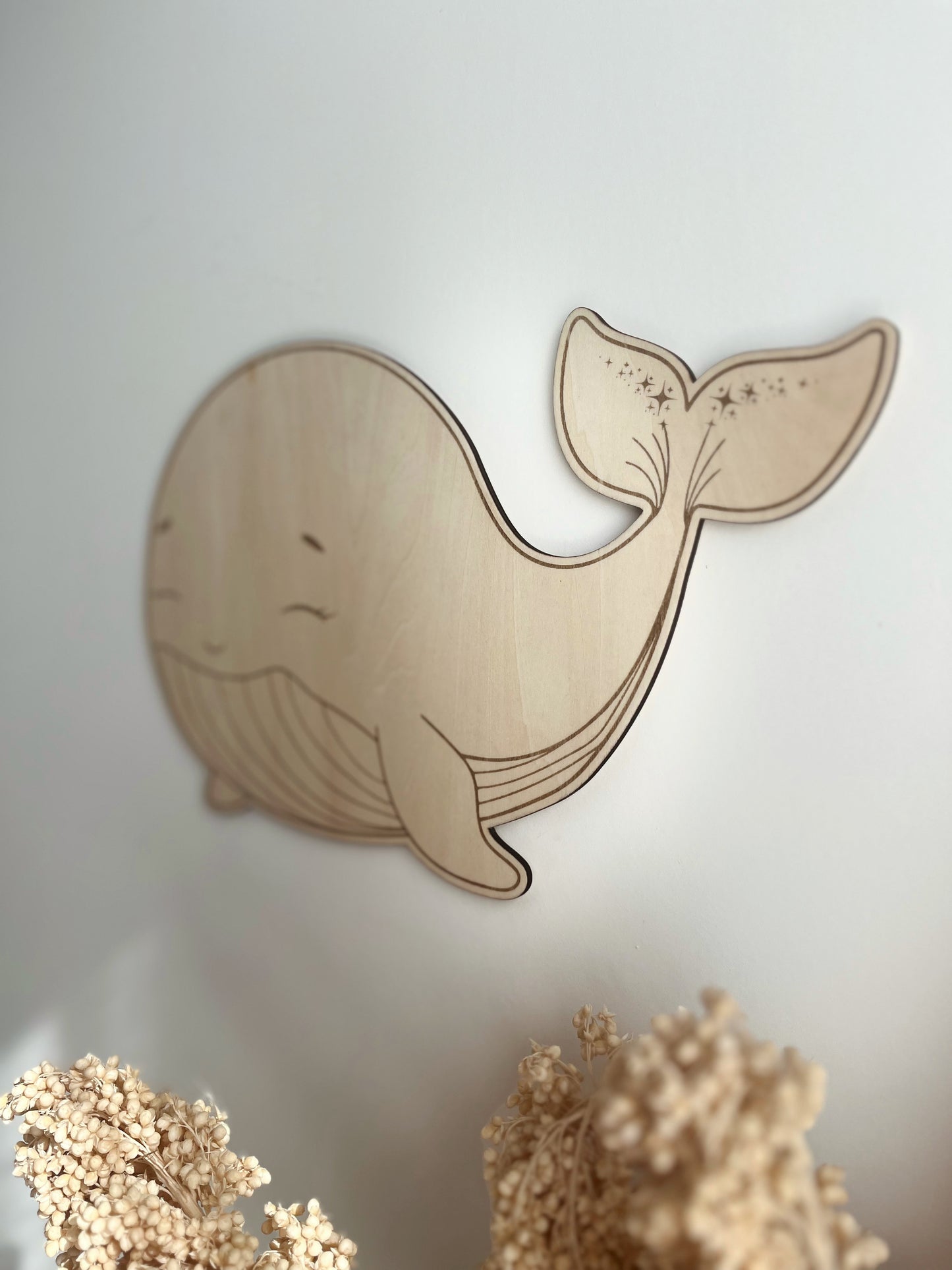 Baleine en bois - Décoration murale