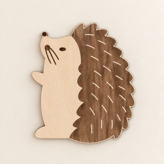 Hérisson en bois - Décoration murale