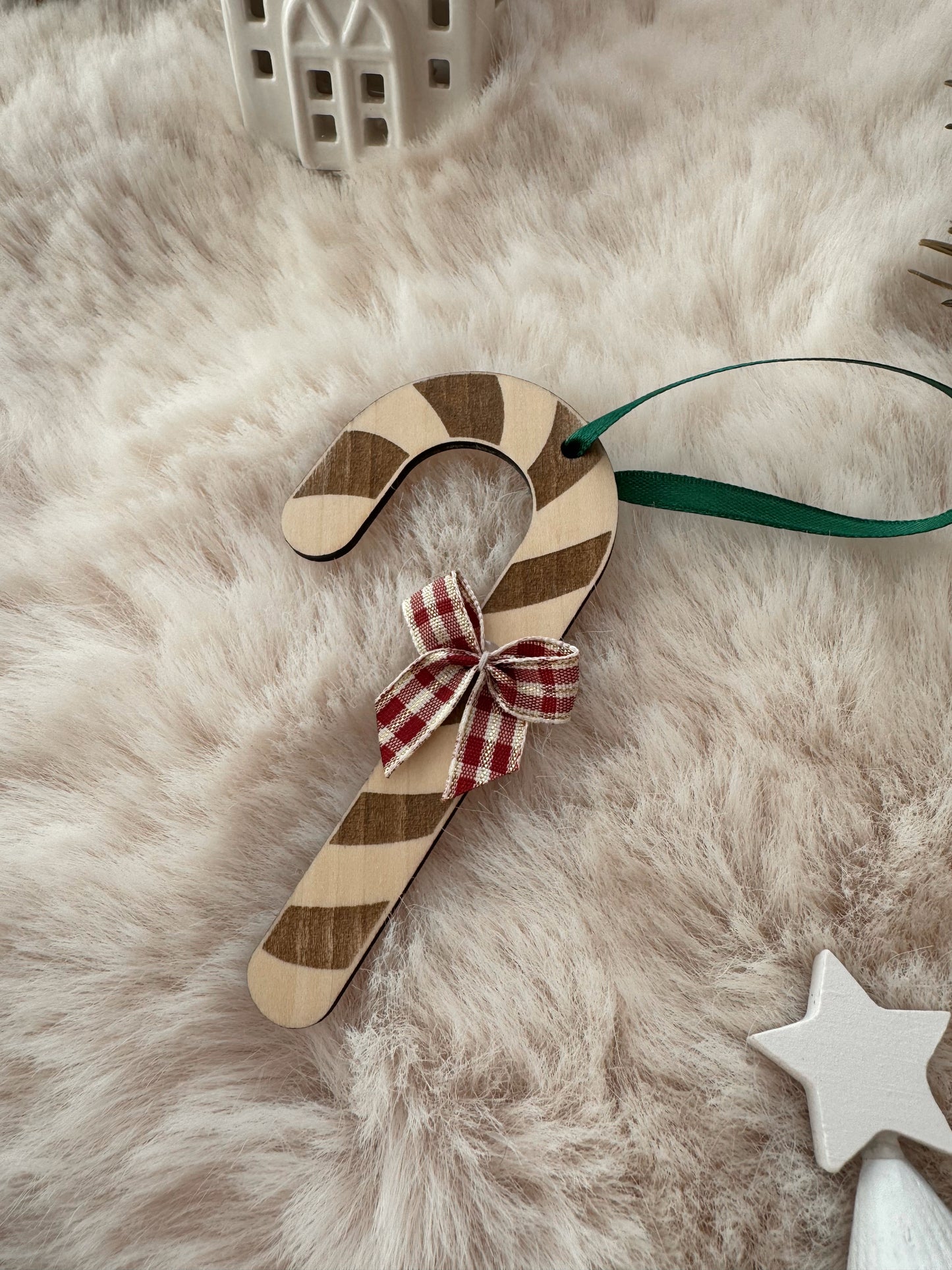 Sucre d’orge - Suspension sapin en bois