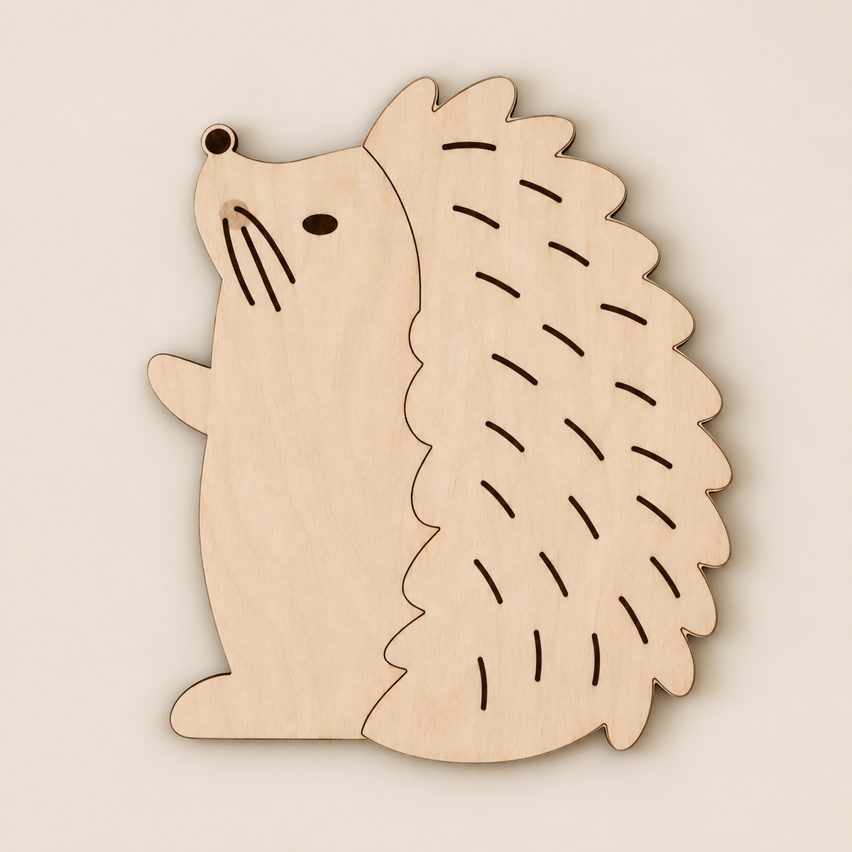 Hérisson en bois - Décoration murale