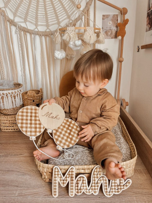 Trio de ballons Vichy - Décoration murale