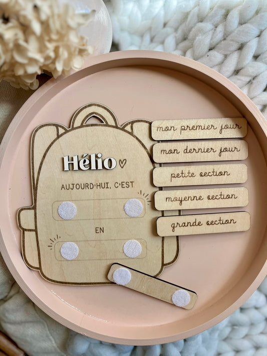 Panneau rentrée scolaire/crèche personnalisé