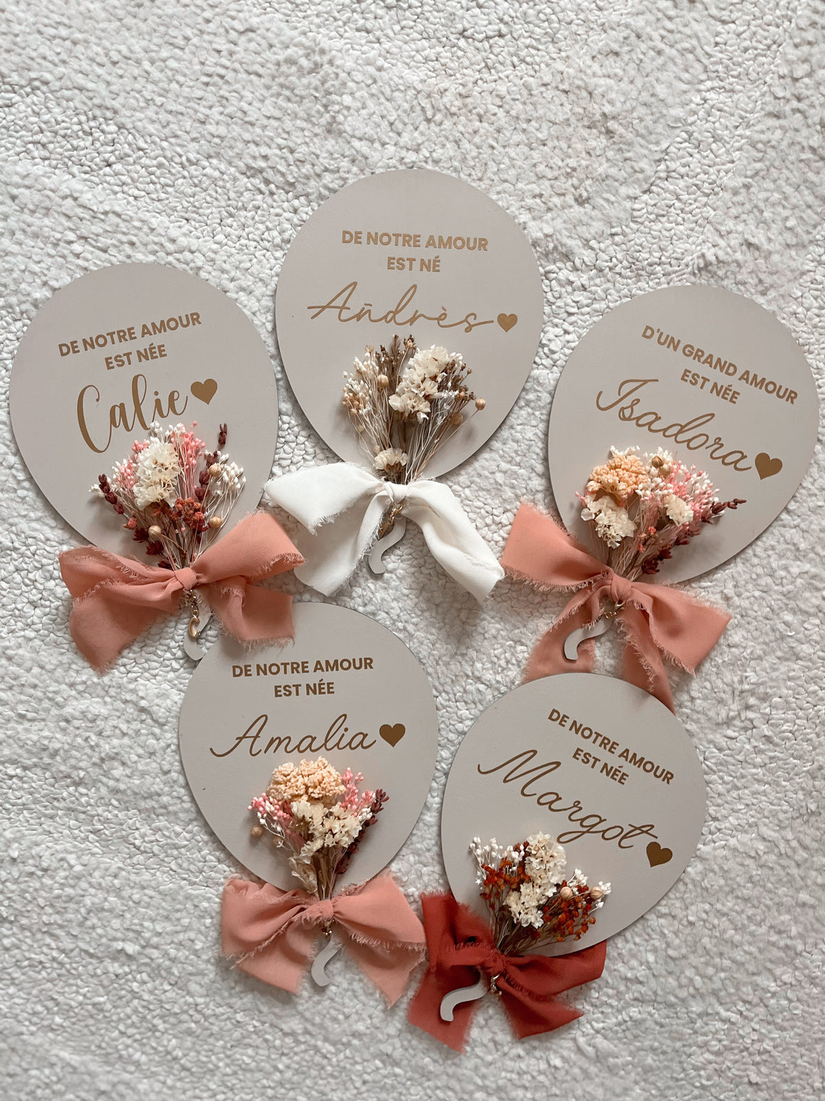 Ballon en bois annonce naissance