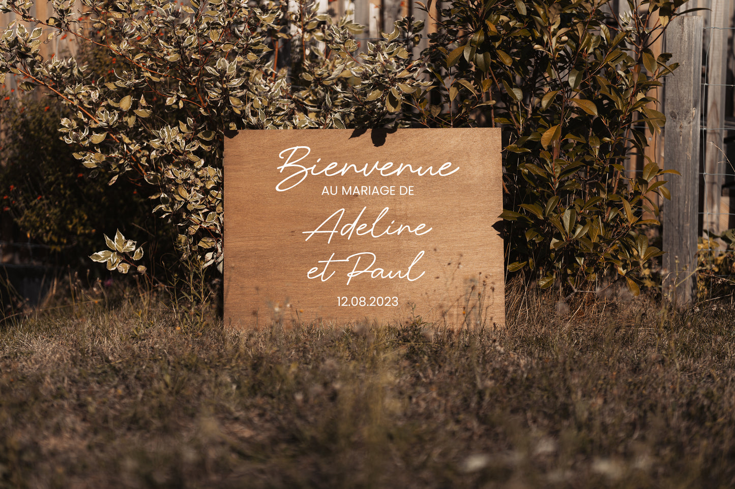 Sticker panneau de bienvenue personnalisé