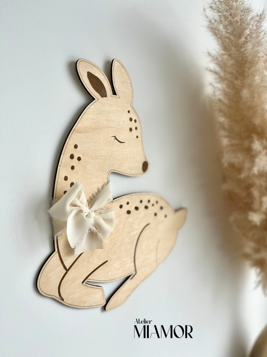 Faon en bois - Décoration murale