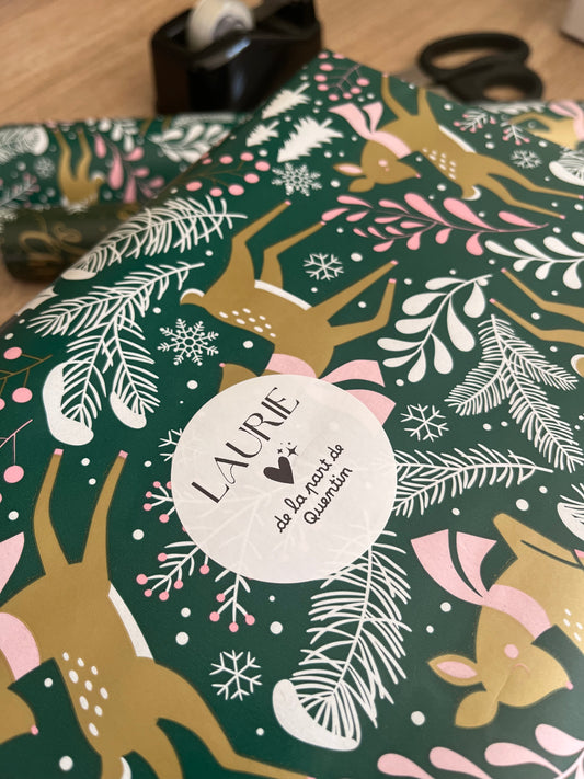 Etiquette personnalisée pour cadeau de Noël