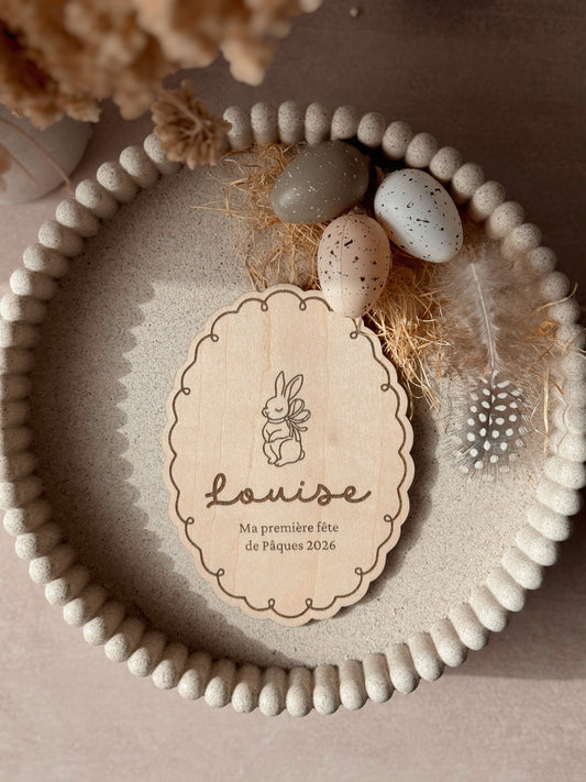 Pancarte "ma première fête de Pâques" vintage en bois