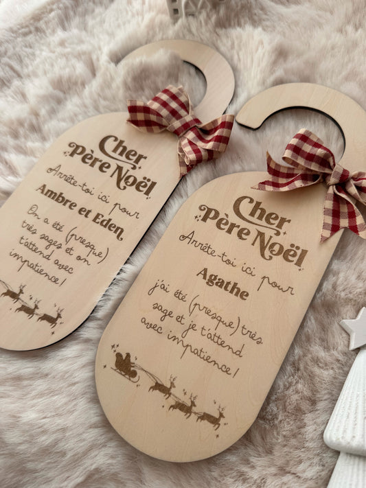 Accroche porte personnalisée pour Père Noël