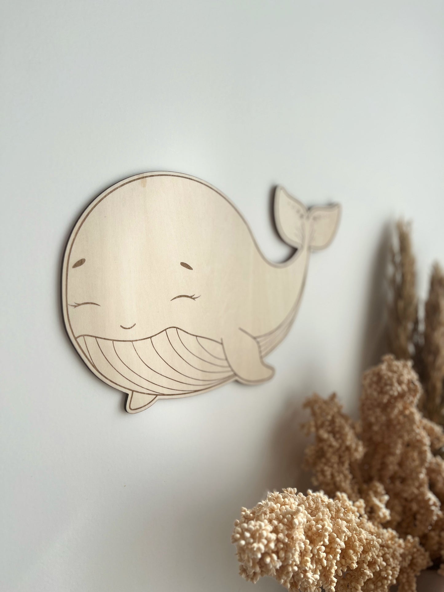 Baleine en bois - Décoration murale