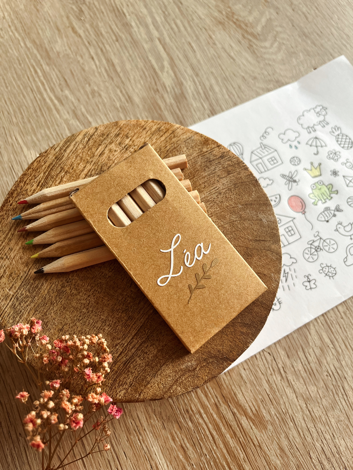 Boite de crayons de couleur personnalisée