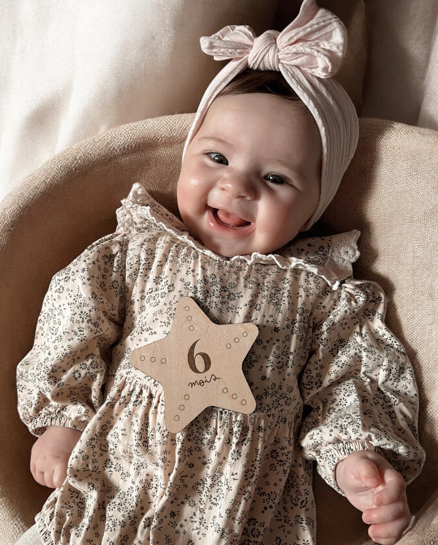 Cartes étapes étoile de mer - Première année de bébé - 1 à 12 mois