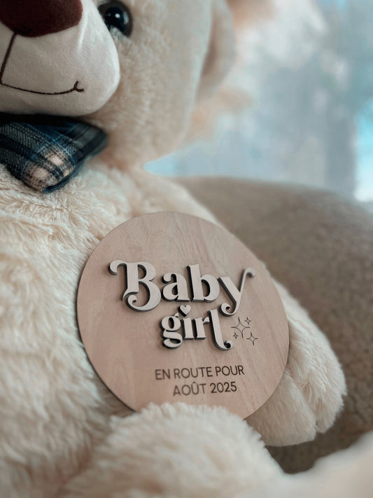 Pancarte en bois "Baby Girl"