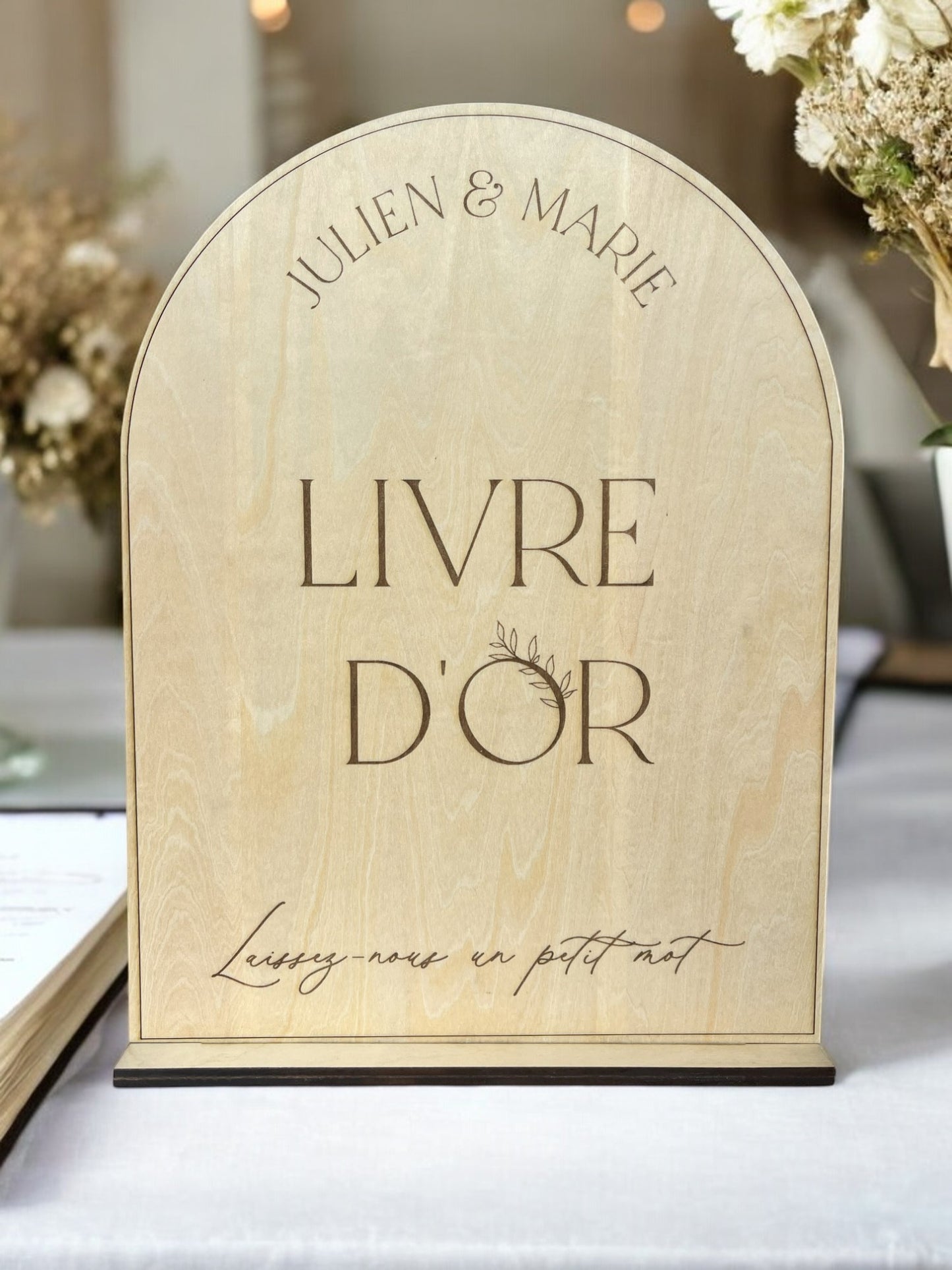 Panneau livre d'or personnalisé