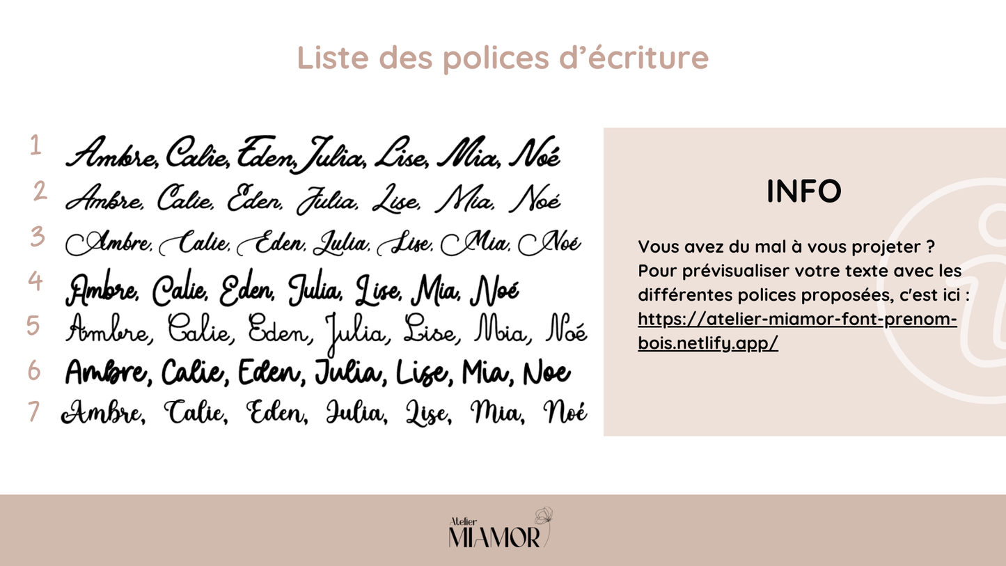 Prénom en bois à personnaliser - Décoration murale