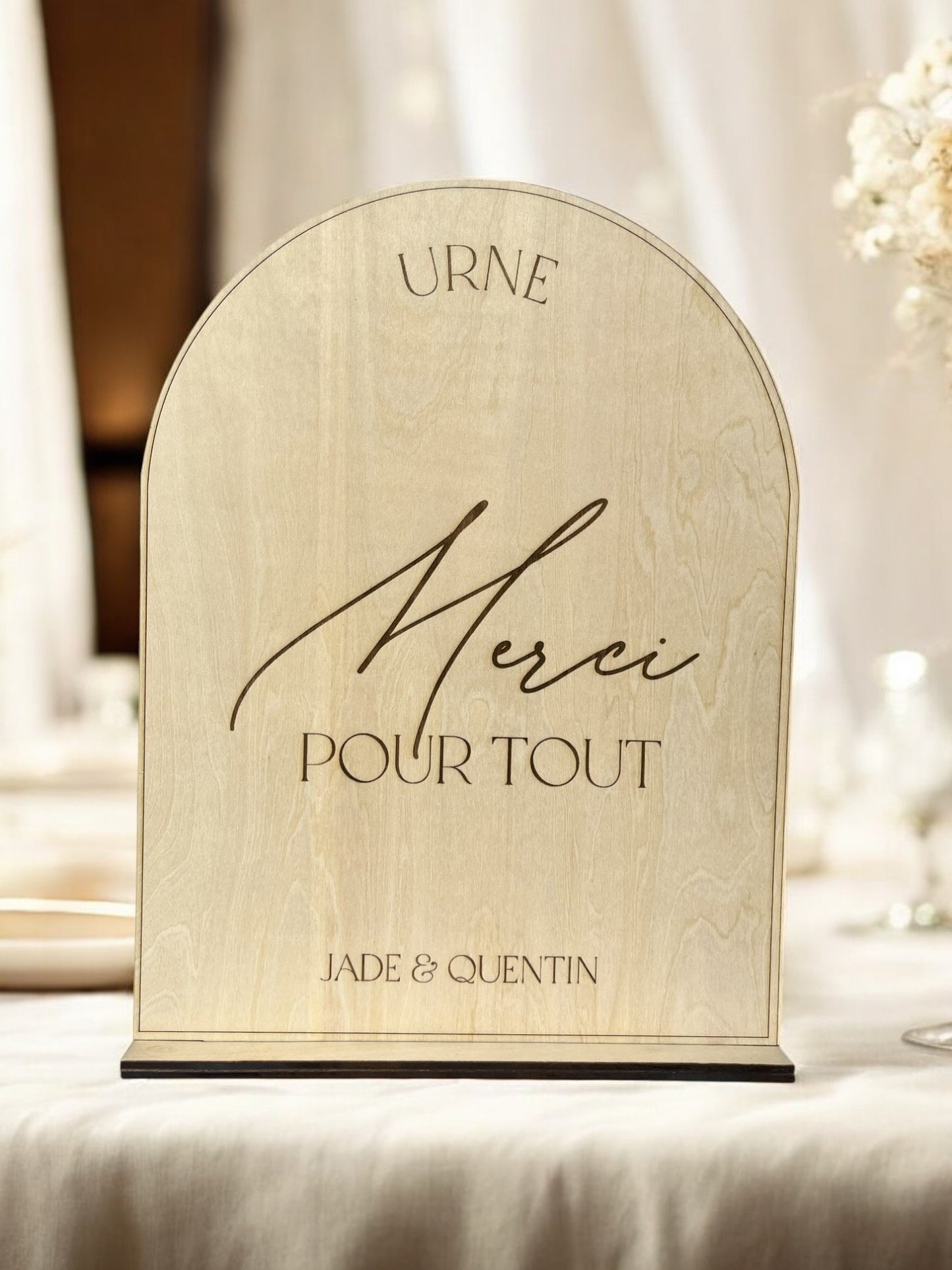 Panneau urne "merci pour tout"