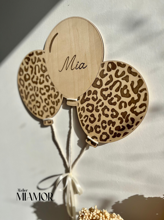 Trio de ballons Léopard - Décoration murale