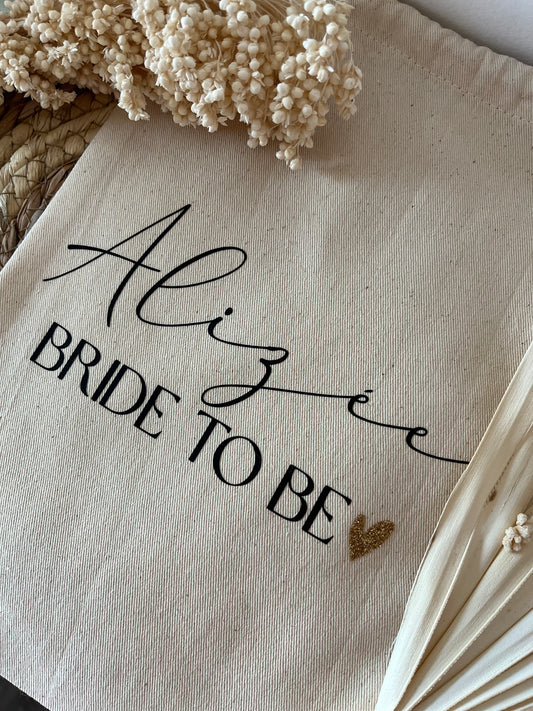 Sac pochon personnalisé - Bride to be