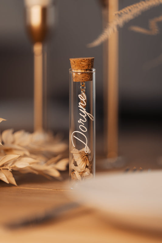 Marque-place - Fiole personnalisée - Atelier Miamor