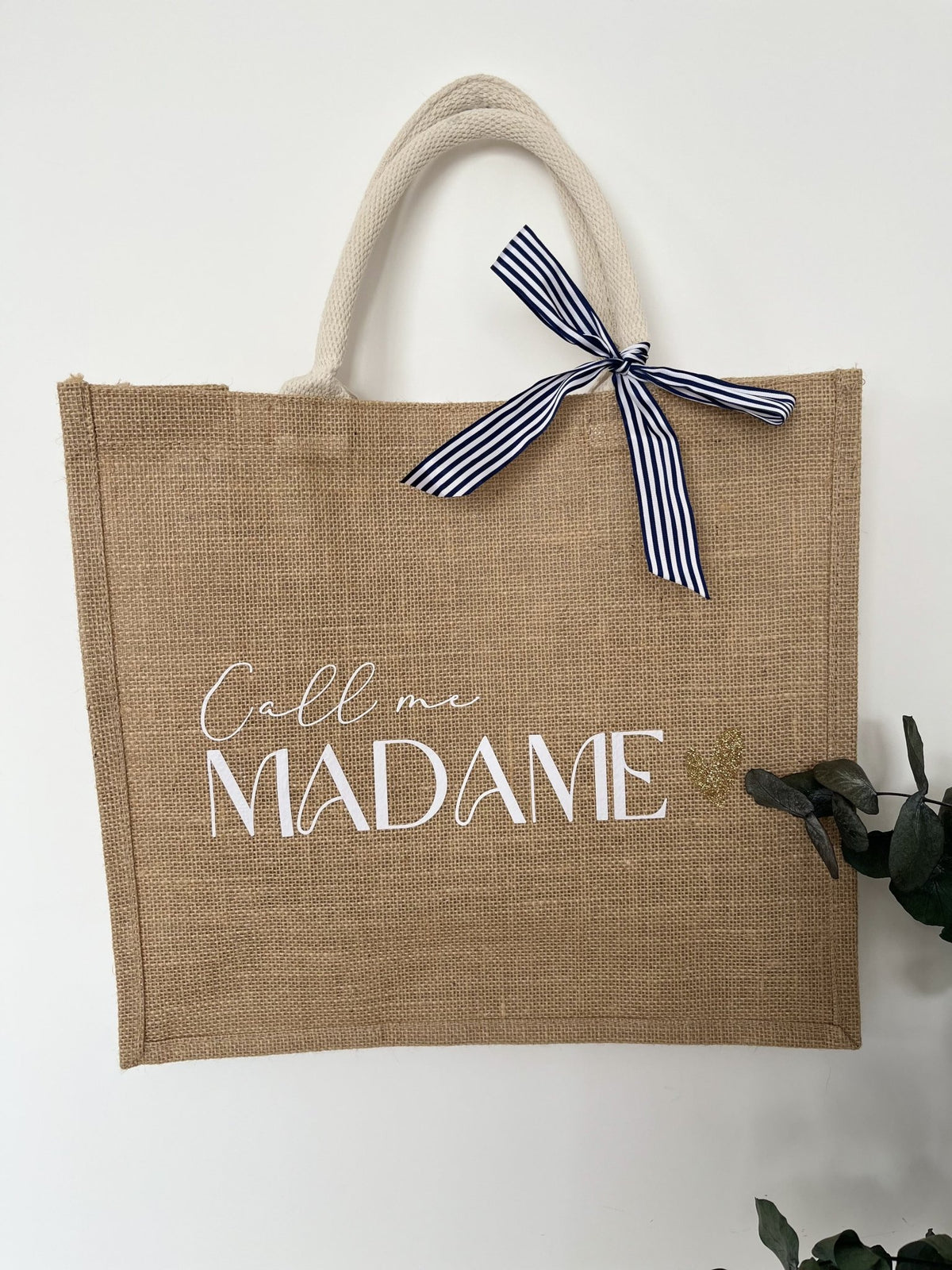 Sac cabas en jute - Call me Madame - Atelier Miamor