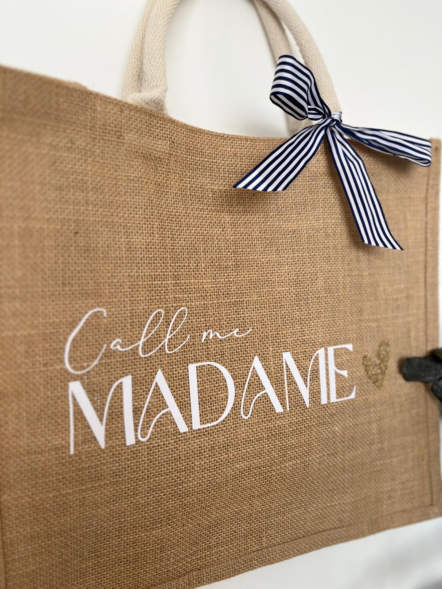 Sac cabas en jute - Call me Madame - Atelier Miamor