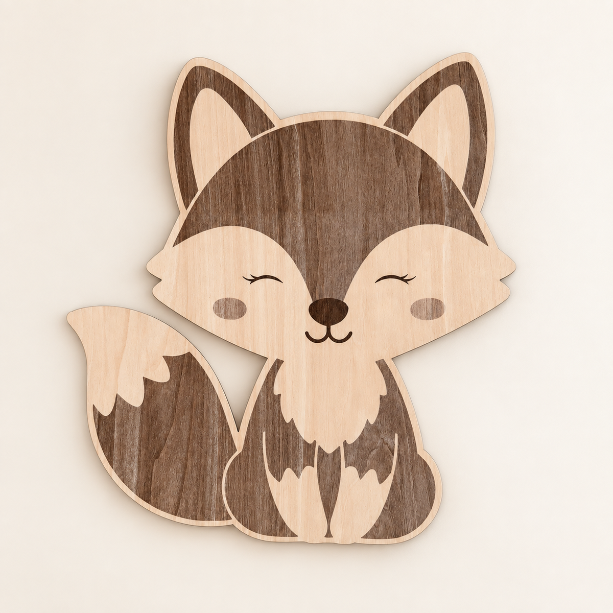 Renard en bois - Décoration murale
