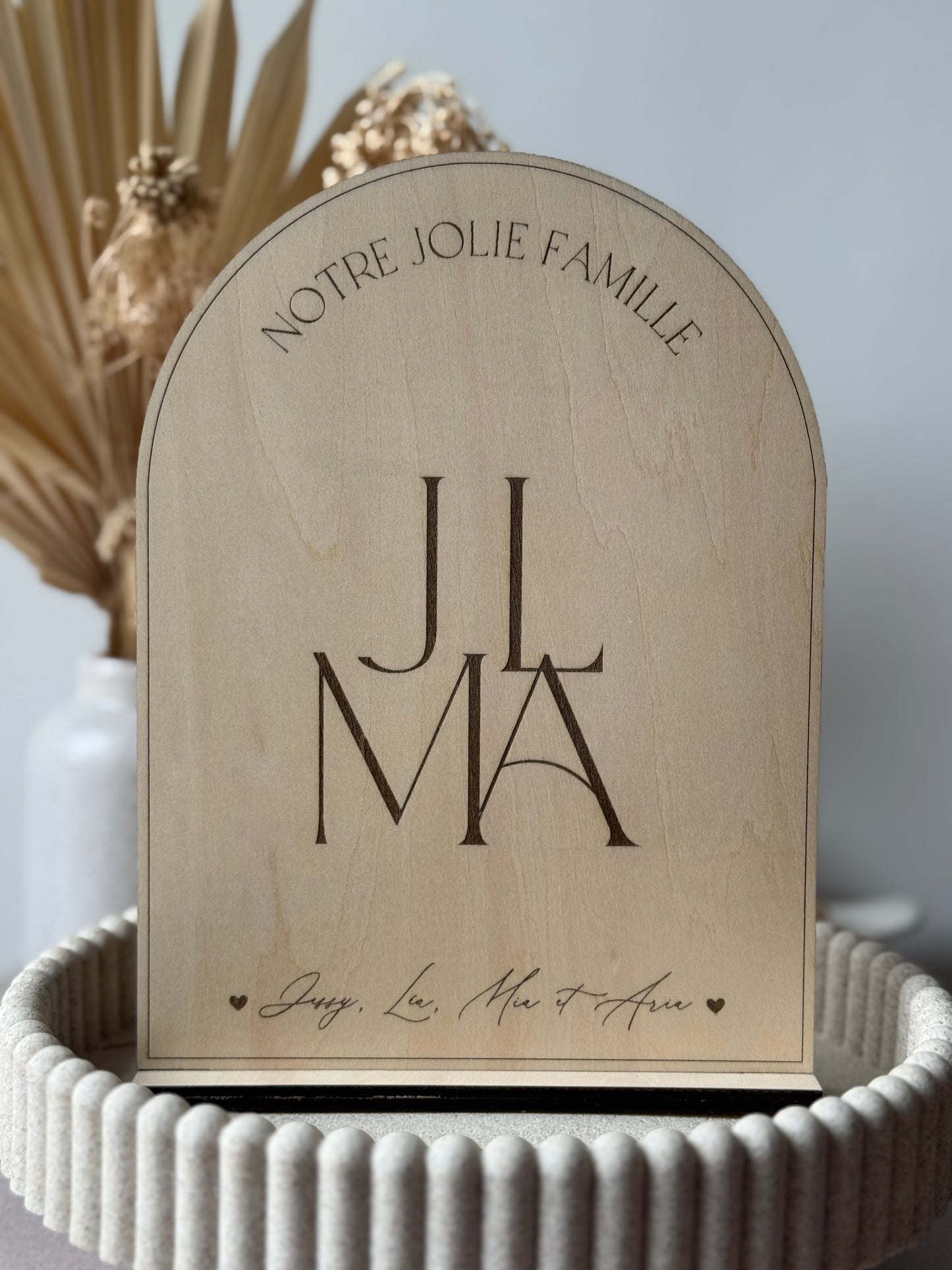 Pancarte "initiales de famille"