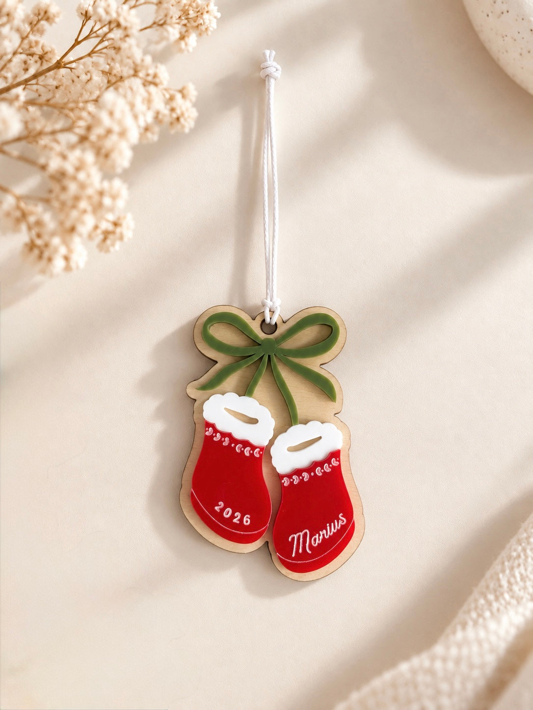 Bottes de Noël personnalisées – Suspension pour sapin
