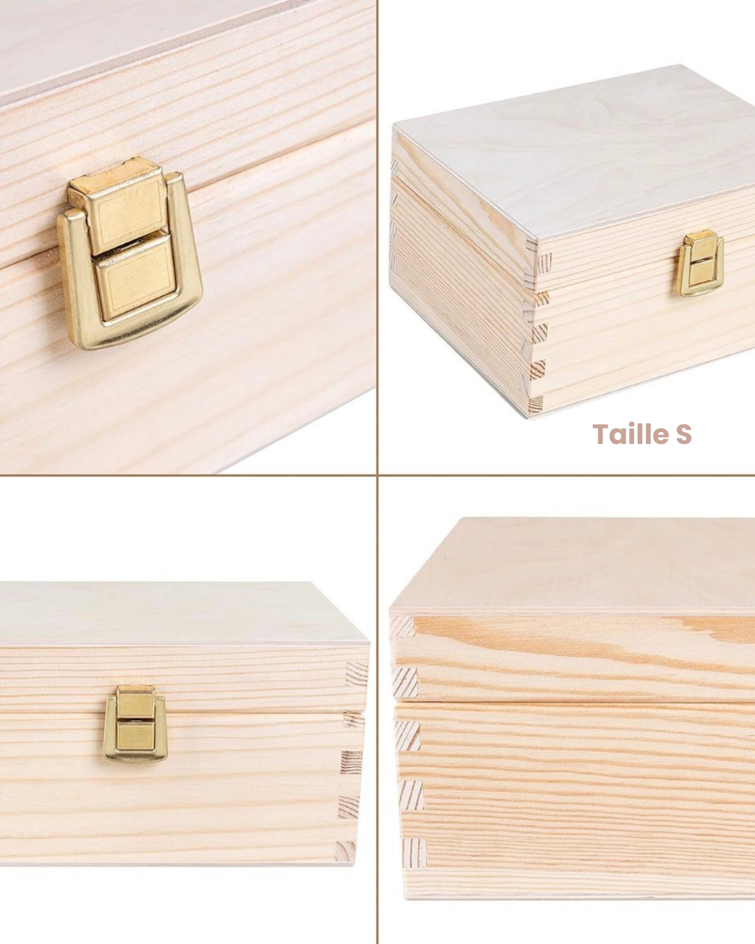 Boîte à souvenirs bébé personnalisée en bois