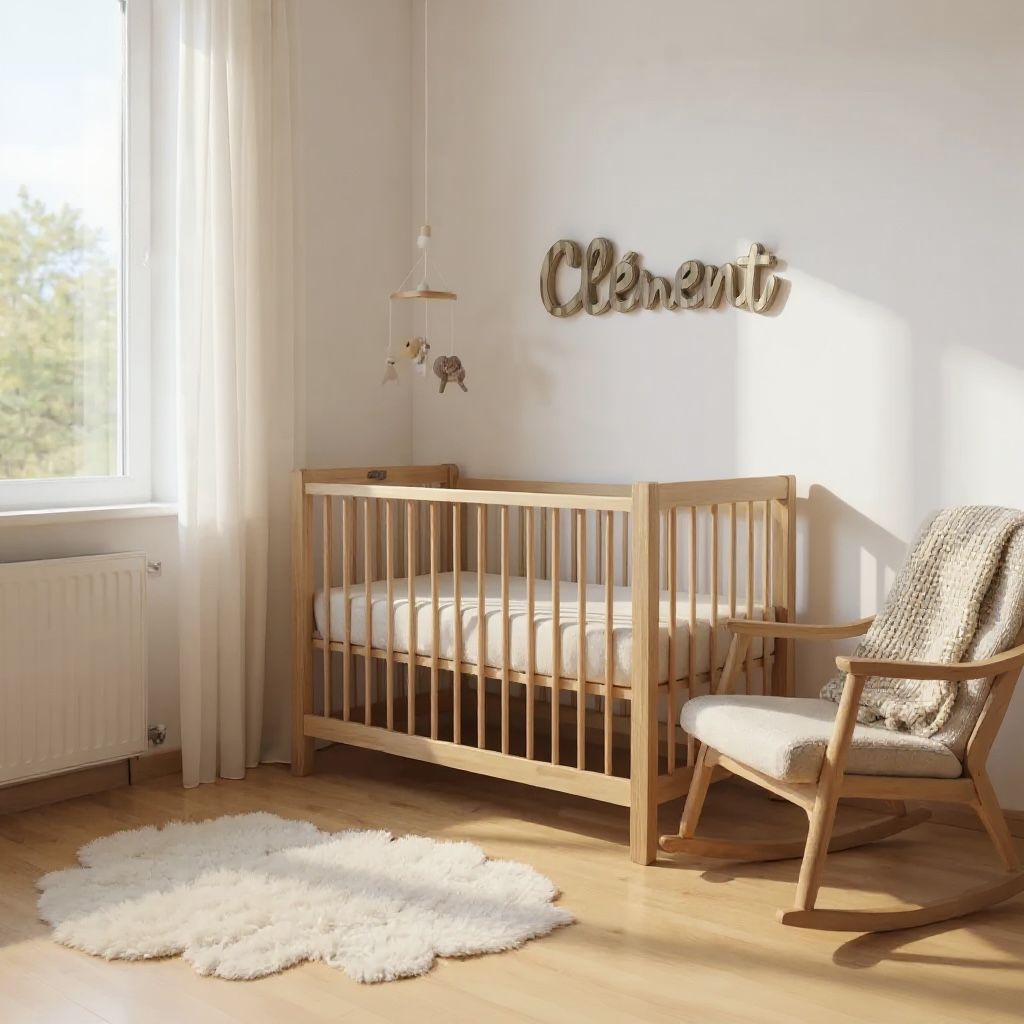 Prénom en bois motif rayures