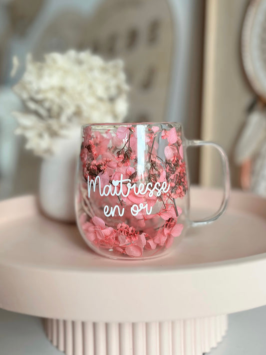 Tasse fleurie - Personnalisation au choix