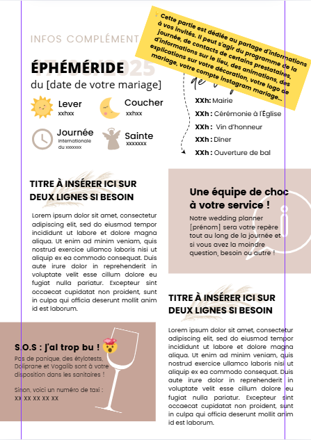 Template du journal des mariés