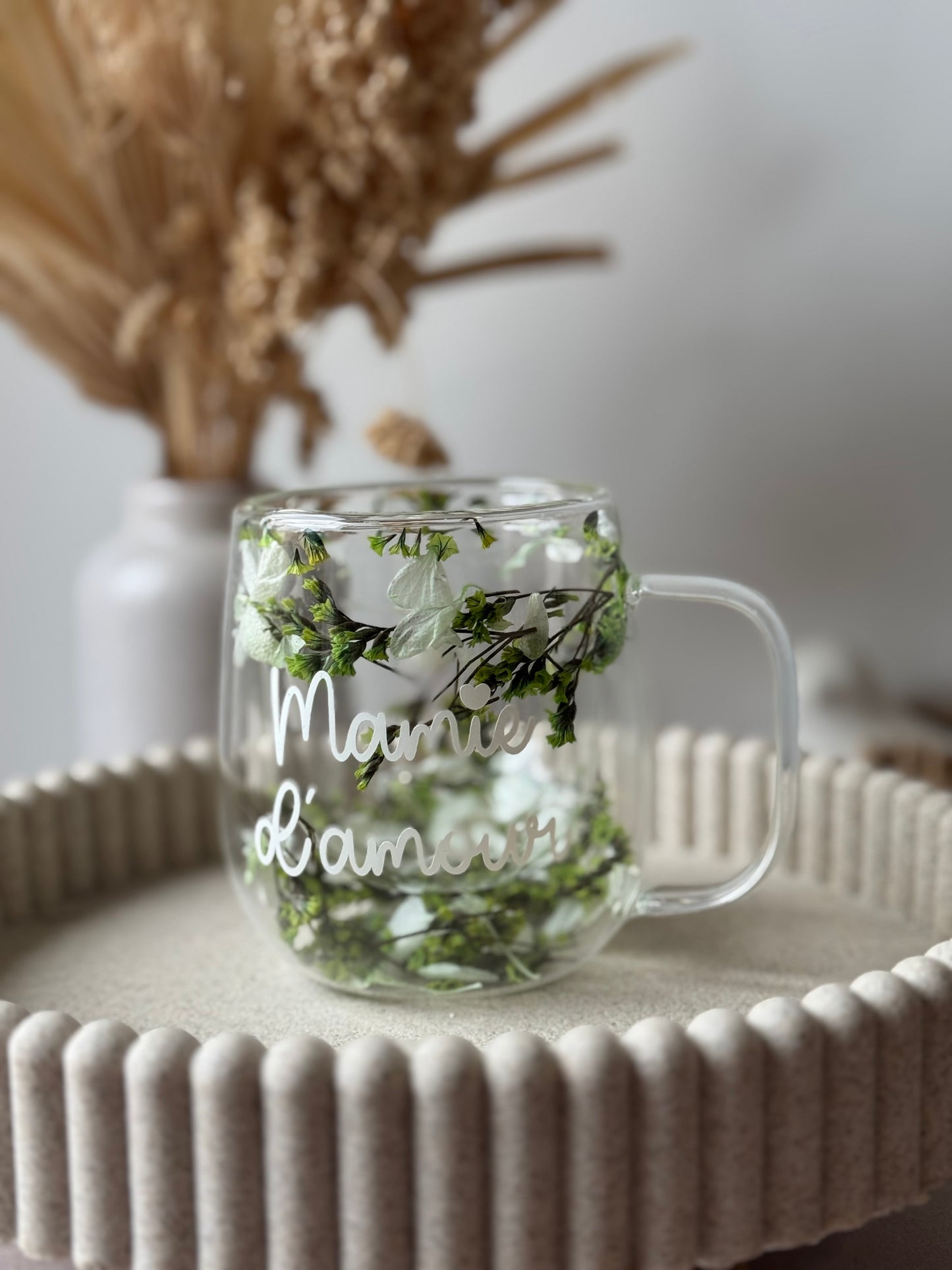 Tasse fleurie - Personnalisation au choix