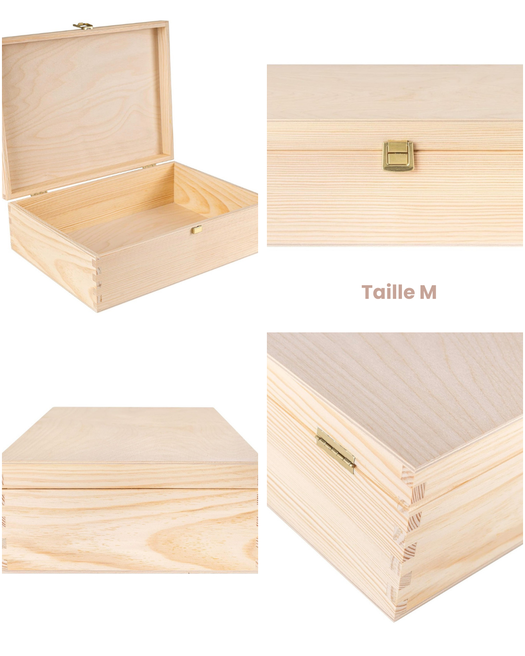 Boîte à souvenirs bébé personnalisée en bois