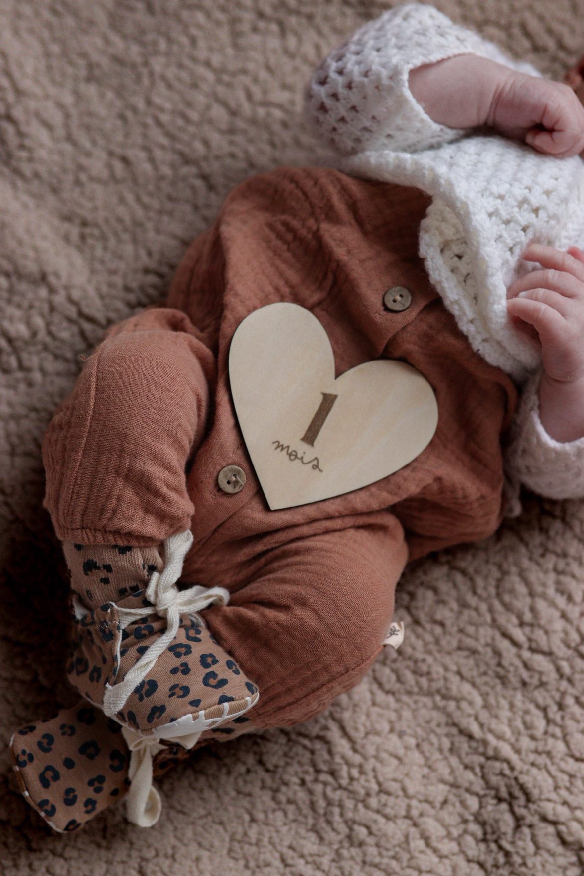 Cartes étapes coeur - Première année de bébé - 1 à 12 mois