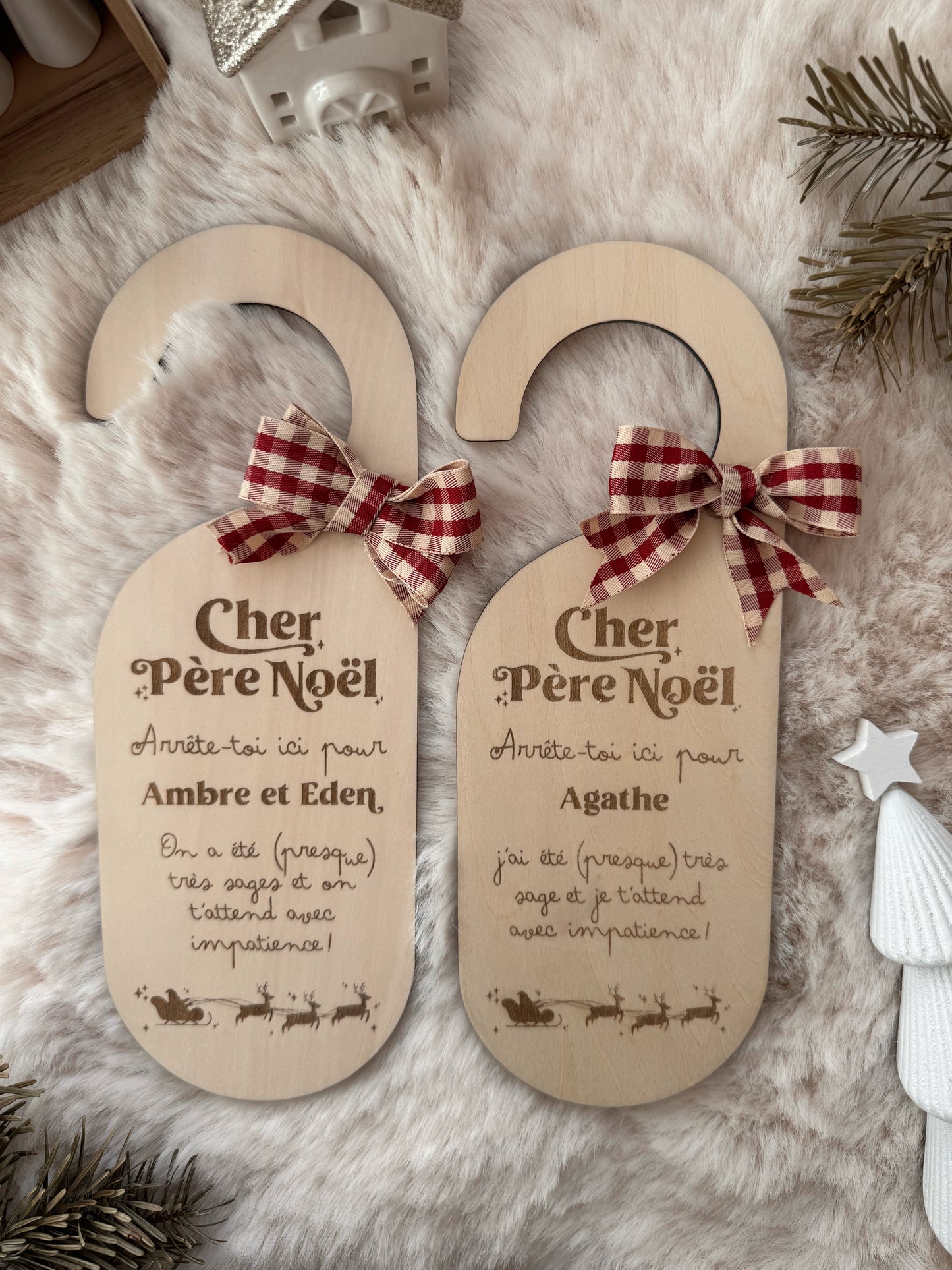 Accroche porte personnalisée pour Père Noël