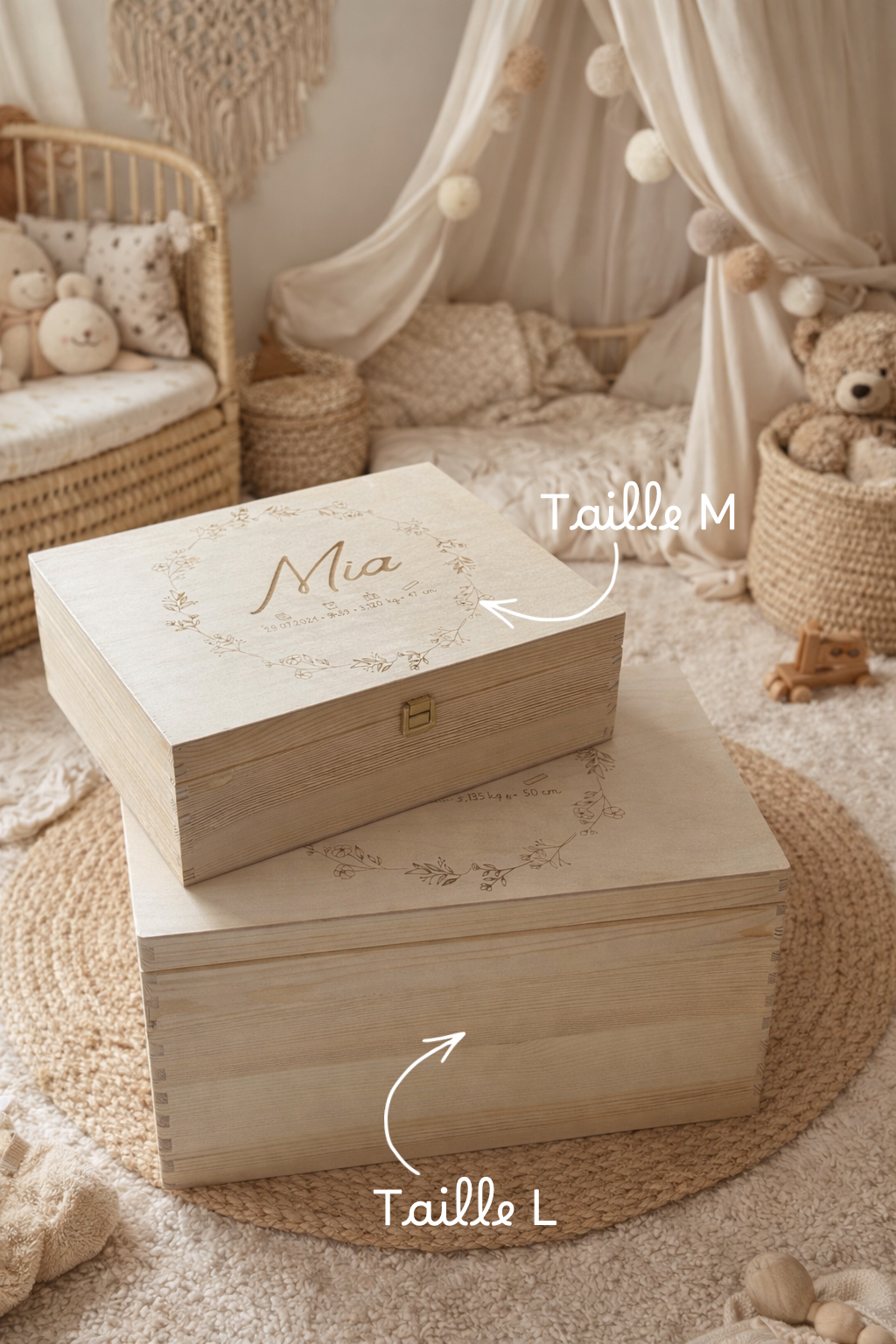 Coffret de naissance personnalisé - Cadeau original pour bébé