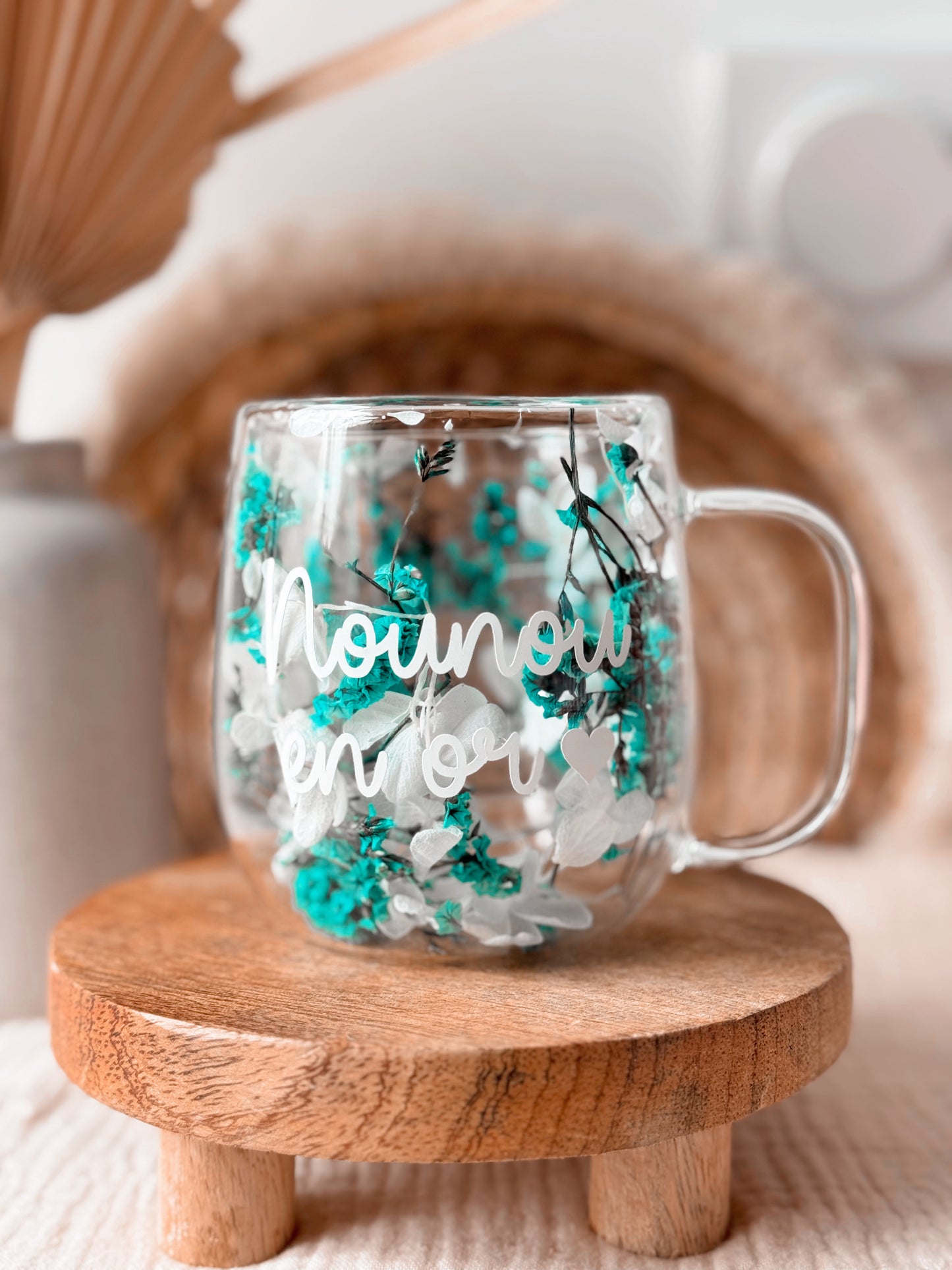 Tasse fleurie - Personnalisation au choix