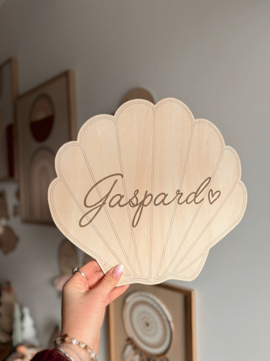 Coquillage en bois - Décoration murale