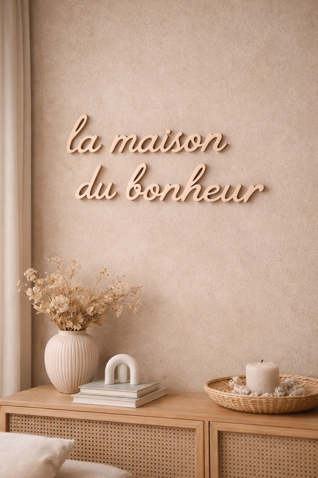 Phrase en bois à personnaliser - Décoration murale
