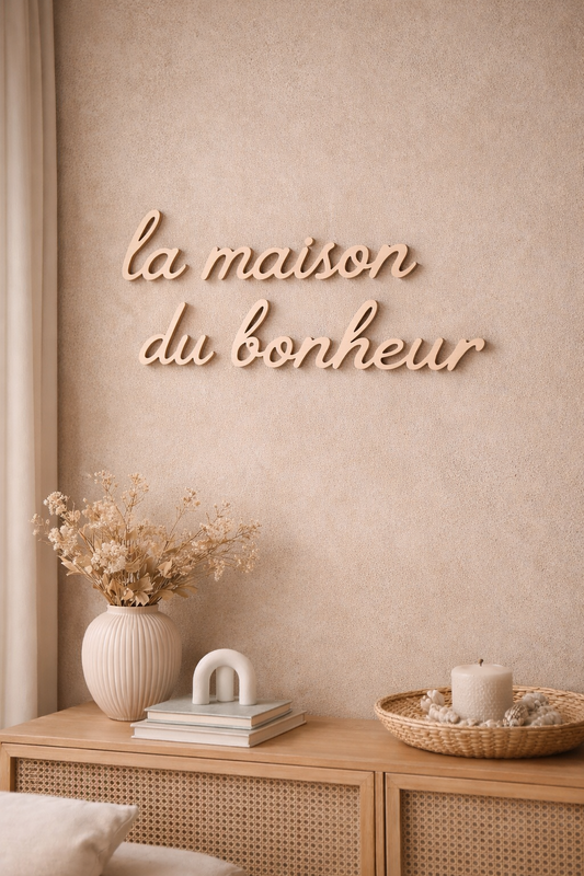 Phrase en bois à personnaliser - Décoration murale