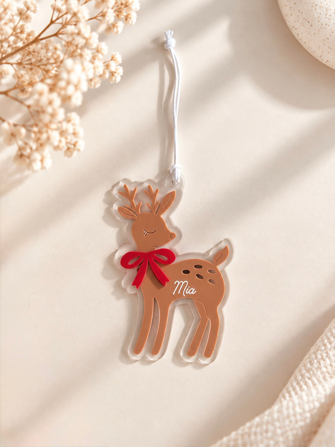 Renne de Noël – Suspension pour sapin personnalisable