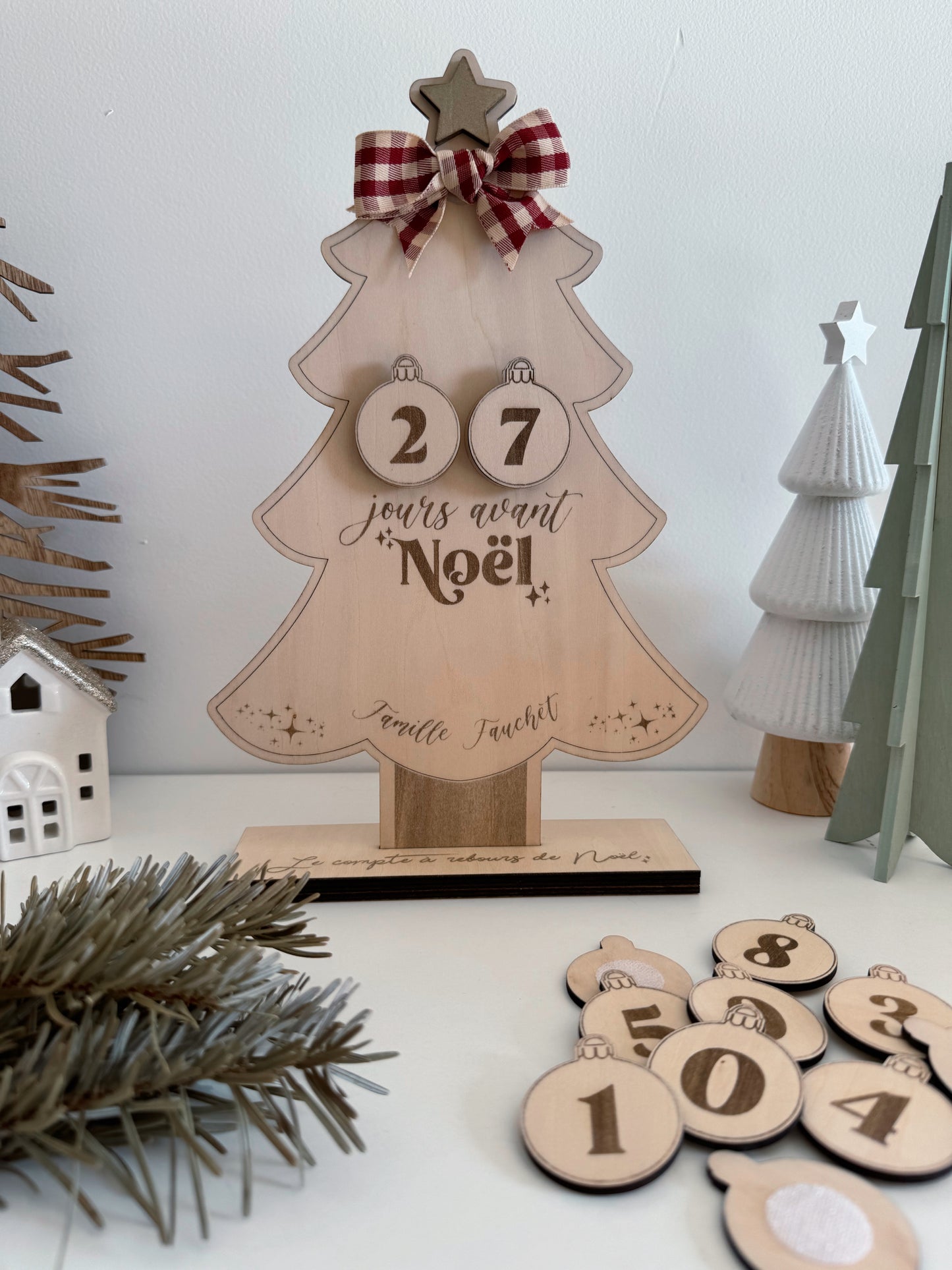 Compte à rebours de Noel - Décoration en bois